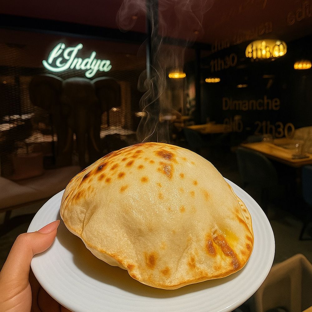 Naan tout juste sorti du four